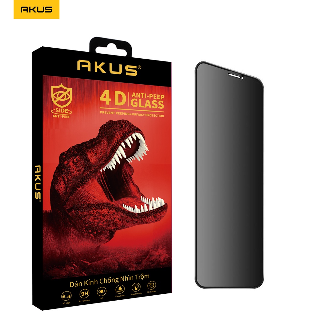 Kính cường lực iphone chống nhìn trộm 7, 7 Plus/8 Plus,X, Xs Max/11Pro/11 ProMax/12/12 Pro Max13/13 Pro Max - AKUS