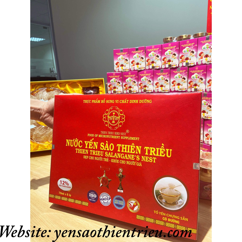 [FREESHIP]Nước Yến Sào Thiên Triều cao cấp 12% yến tươi ❤️️ (loại Hộp đường phèn 6 Hũ ) 70ml /hũ❤️️ | BigBuy360 - bigbuy360.vn