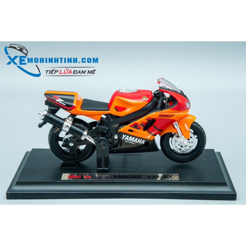 Xe Mô Hình Yamaha Yzf-R7 1:18 Maisto (Đỏ Cam)