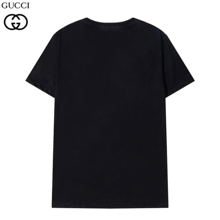 Áo thun tay ngắn vải cotton in chữ Gucci sành điệu cho nam nữ | BigBuy360 - bigbuy360.vn