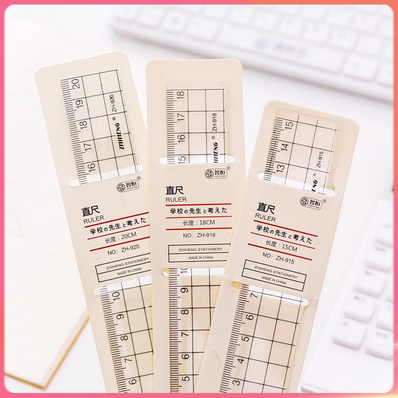 Thước đo kiểu đơn giản sáng tạo bằng nhựa acrylic trong suốt tiện dụng cho học sinh
