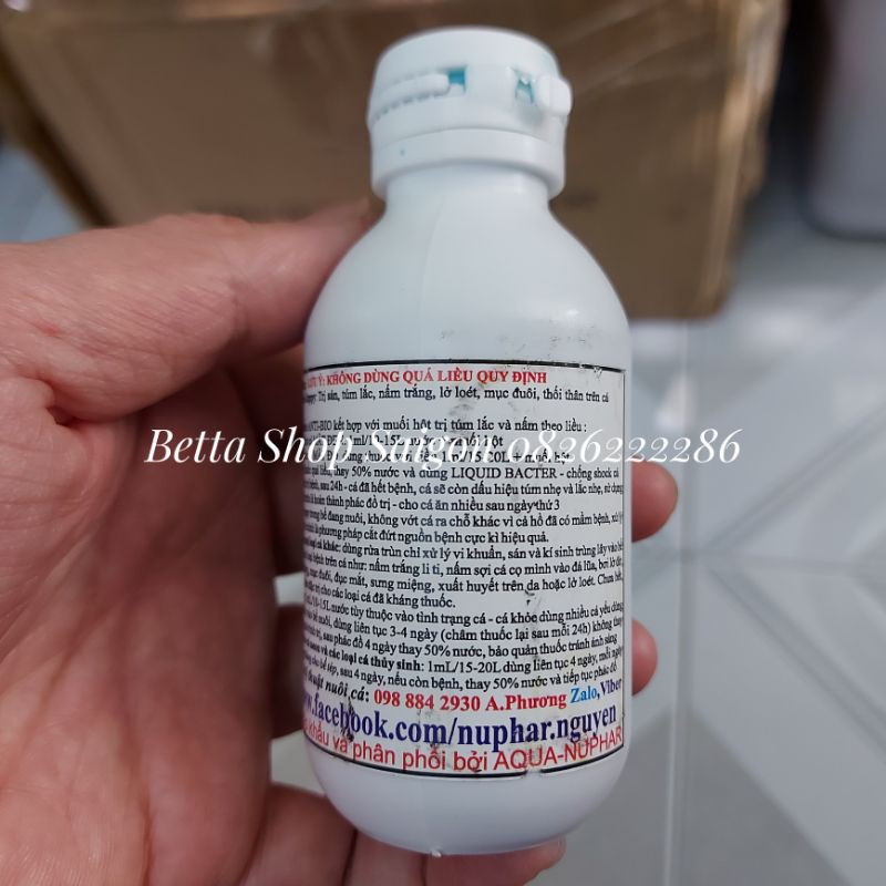 ANTI BIO Nuphar (chai 100ml) - Dung Dịch Xử Lý Túm Và Lắc Ở Cá Cảnh