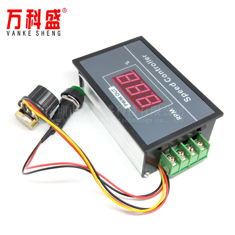 Màn hình kỹ thuật số Bộ điều khiển tốc độ động cơ PWM DC 6V12V24V48V Bộ điều khiển chuyển đổi tốc độ vô cấp