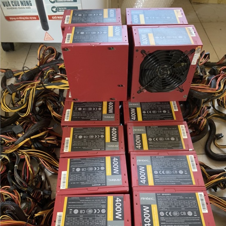 PSU Máy Tính Hiệu Antec Chuẩn 400W Màu Đỏ - Dây 6P Hỗ Trợ Vga 6P Hàng 2nd - Vi Tính Bắc hải