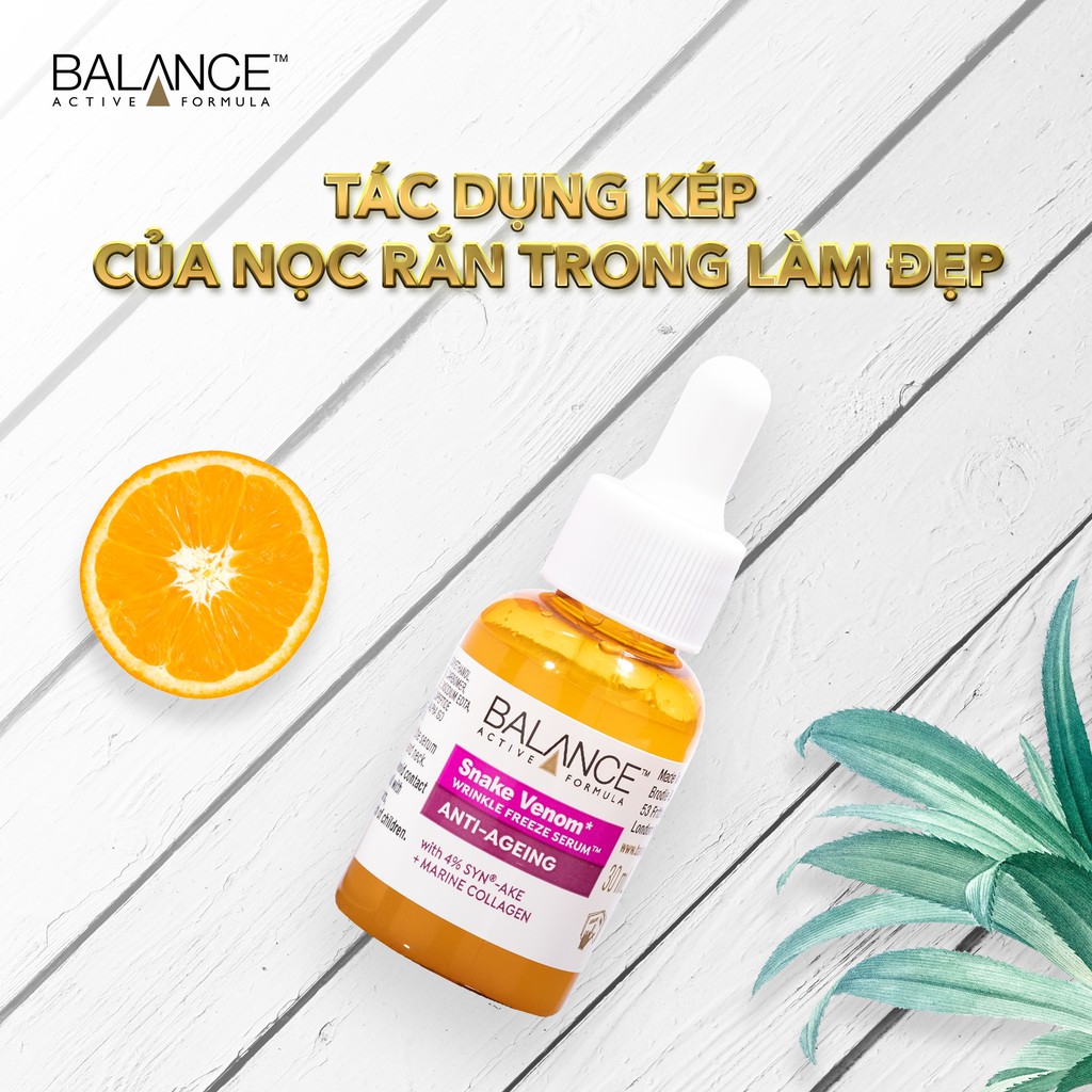 Serum Nọc Rắn Balance Active Formula Snake Venom Wrinkle Freeze Chống Lão Hoá 30ml