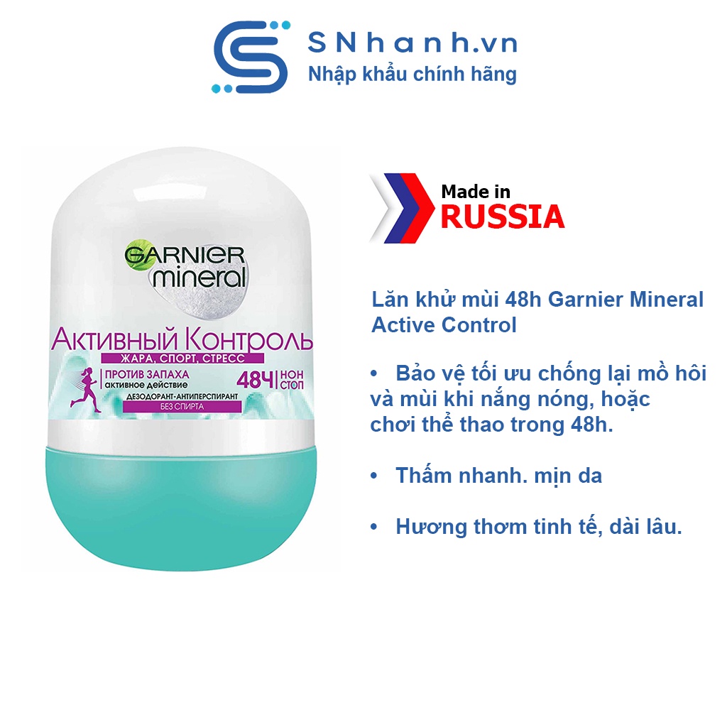 Khử mùi Garnier Active Control bảo vệ 48h