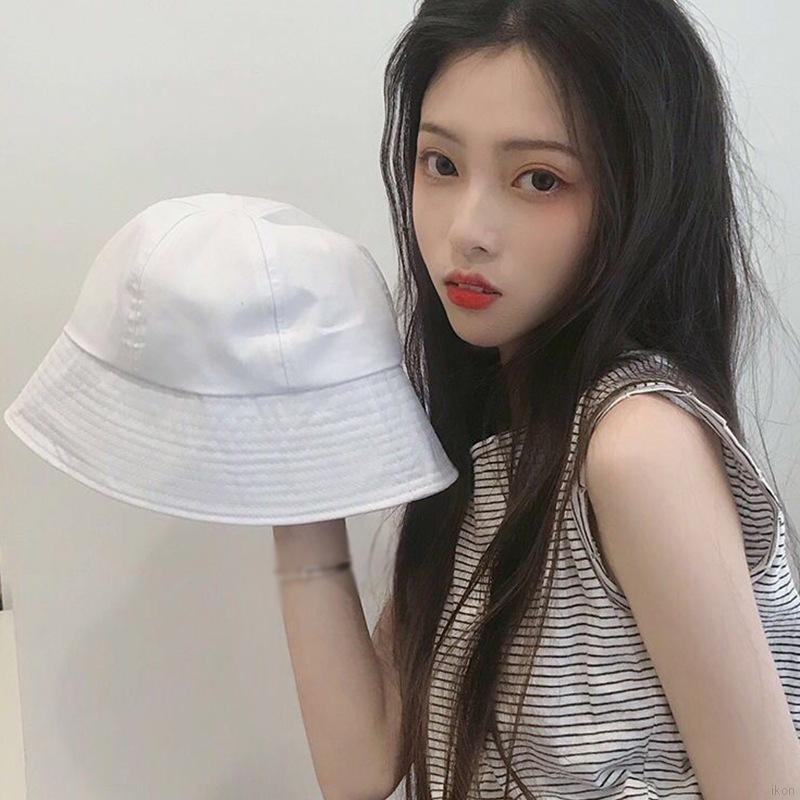 Mũ xô bucket chất liệu cotton chống nắng cho nữ