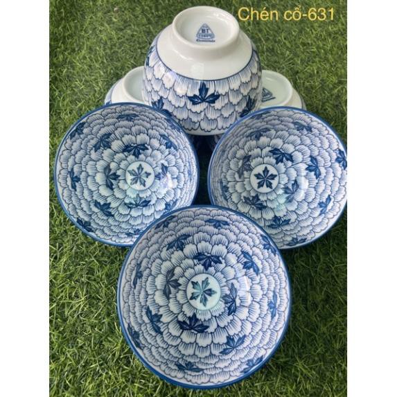 Chén sứ bát cơm cổ bát tràng phong cách Nhật bản đủ bông 11,5cm bát ăn cơm cổ cao cấp