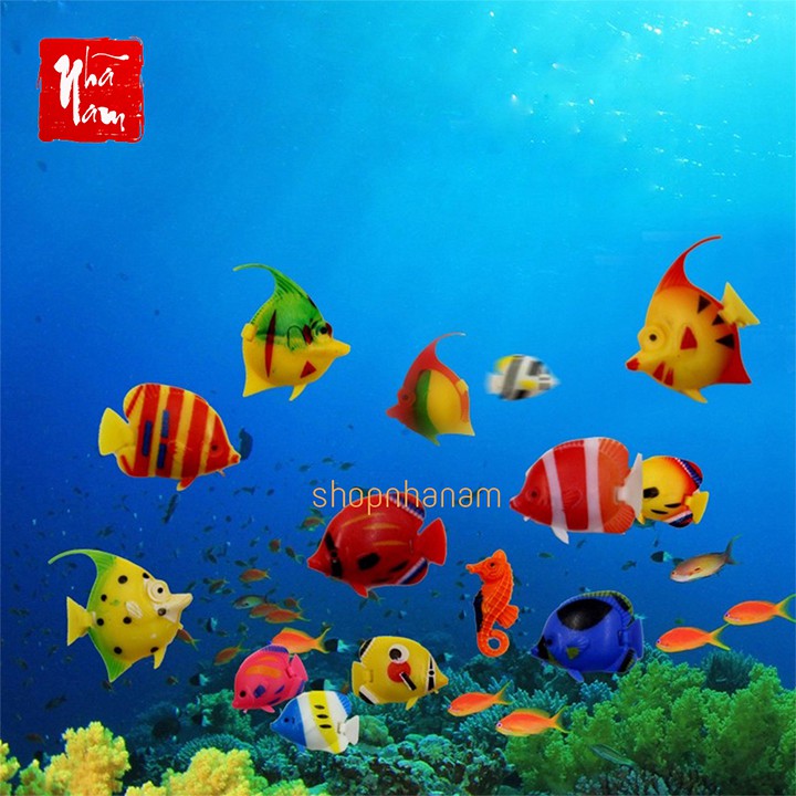 Cá nhựa 1 con mô hình cá giả trang trí bể cá phụ kiện thiết bị bể cá