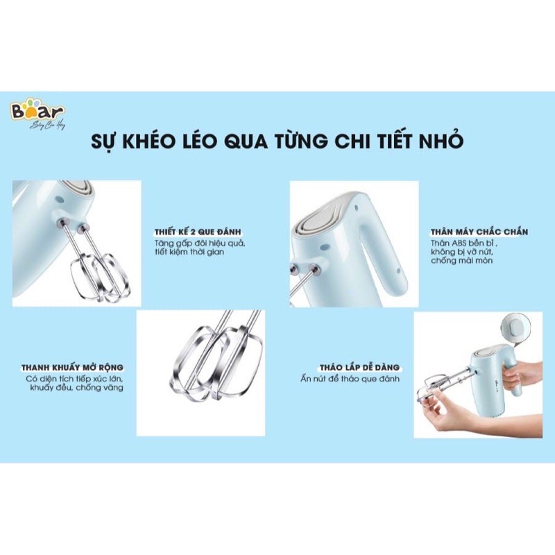 Máy đánh trứng cầm tay Bear DDQ-B02P5