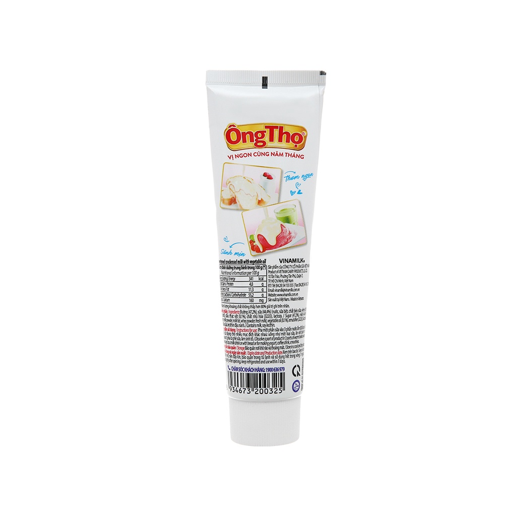 Sữa Đặc Ông Thọ Dạng Tuýp 165gr Chính Hãng, Thiết Kế Nhỏ Gọn, Tiện Lợi, Dễ Dang Mang Theo.