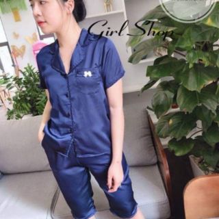 Bộ lụa ngủ viền bèo ngố hàng đẹp