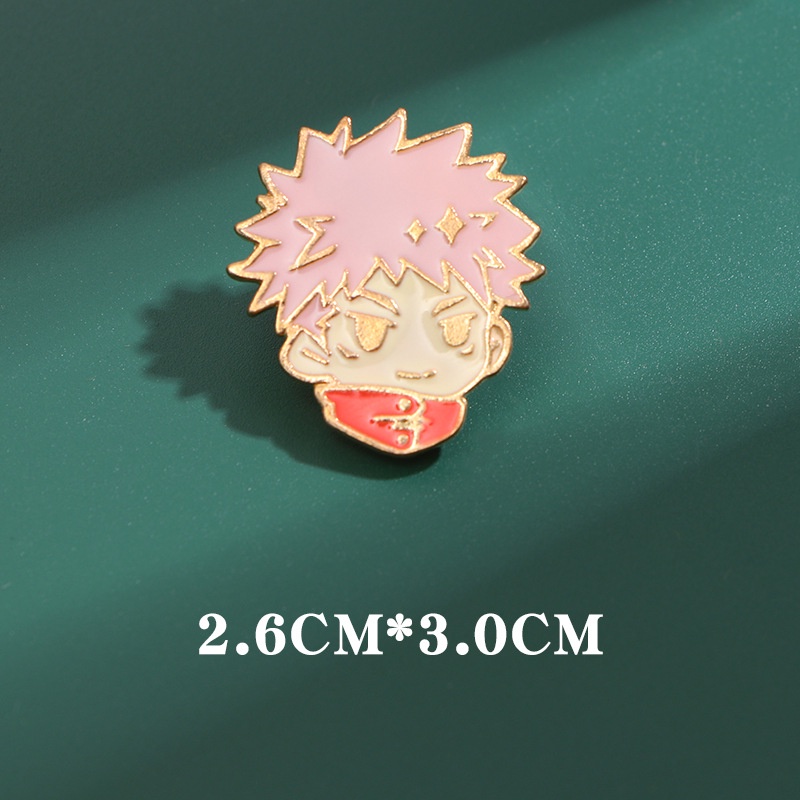 Ghim Cài Áo Kim Loại Phong Cách Anime Jujutsu Kaisen Gojo Satoru Fushiguro Megumi