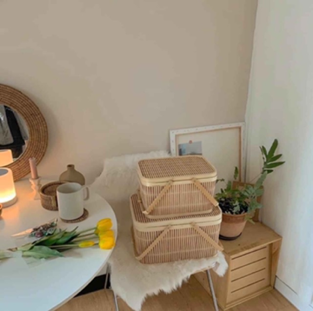 Bộ vali giỏ mây tre | BigBuy360 - bigbuy360.vn
