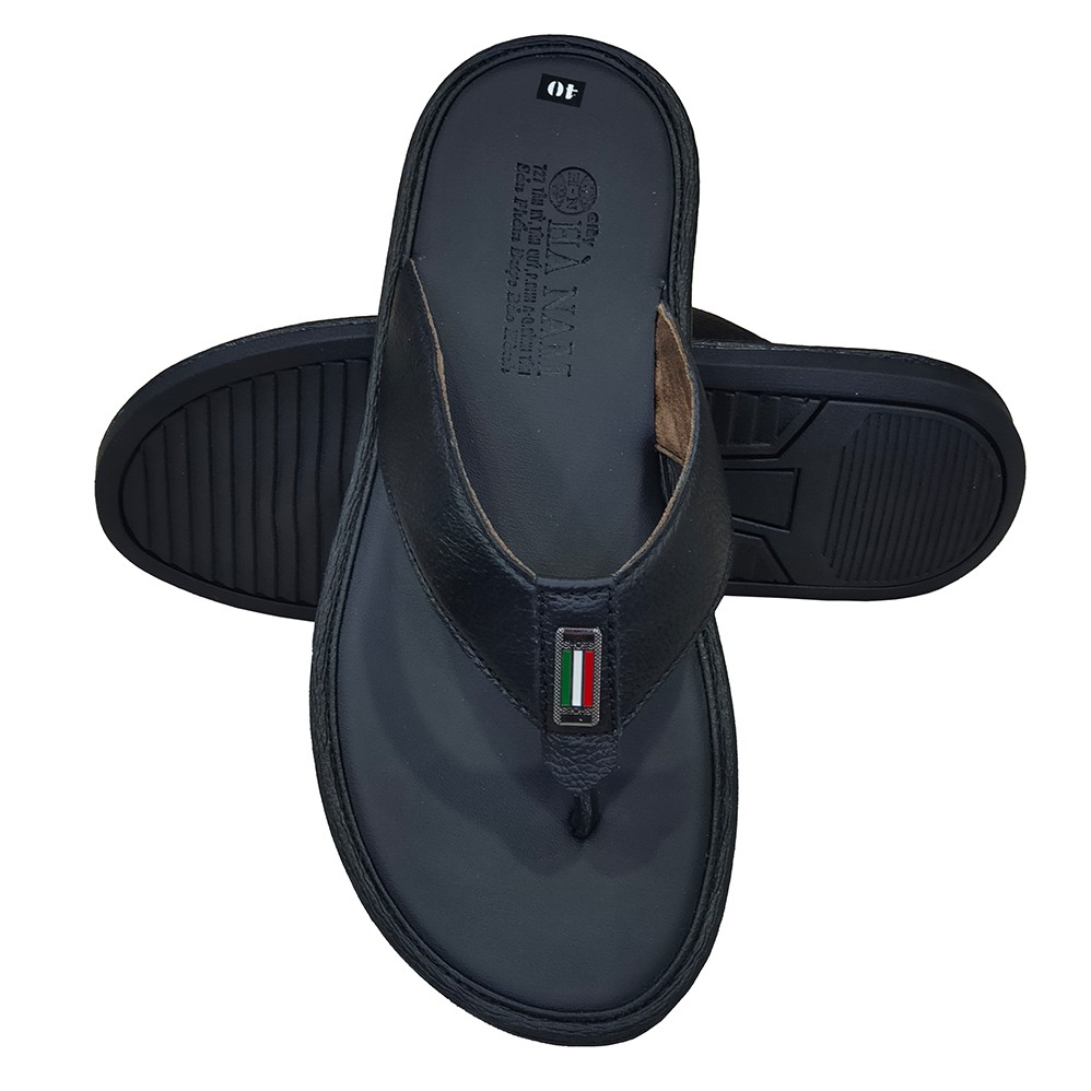 Dép xỏ ngón nam TiTi ĐÔ da bò thật cao cấp DNA2143a