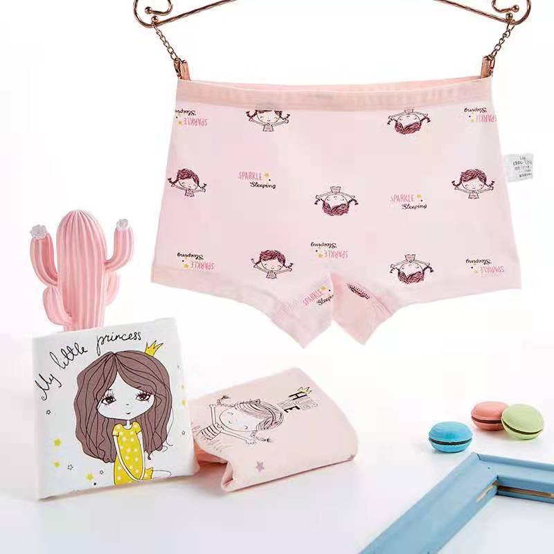 [T09 Hoy trend] Set 3 quần chíp đùi cho bé gái, quần lót trẻ em Maruka Fashion 100% cotton siêu mềm mịn