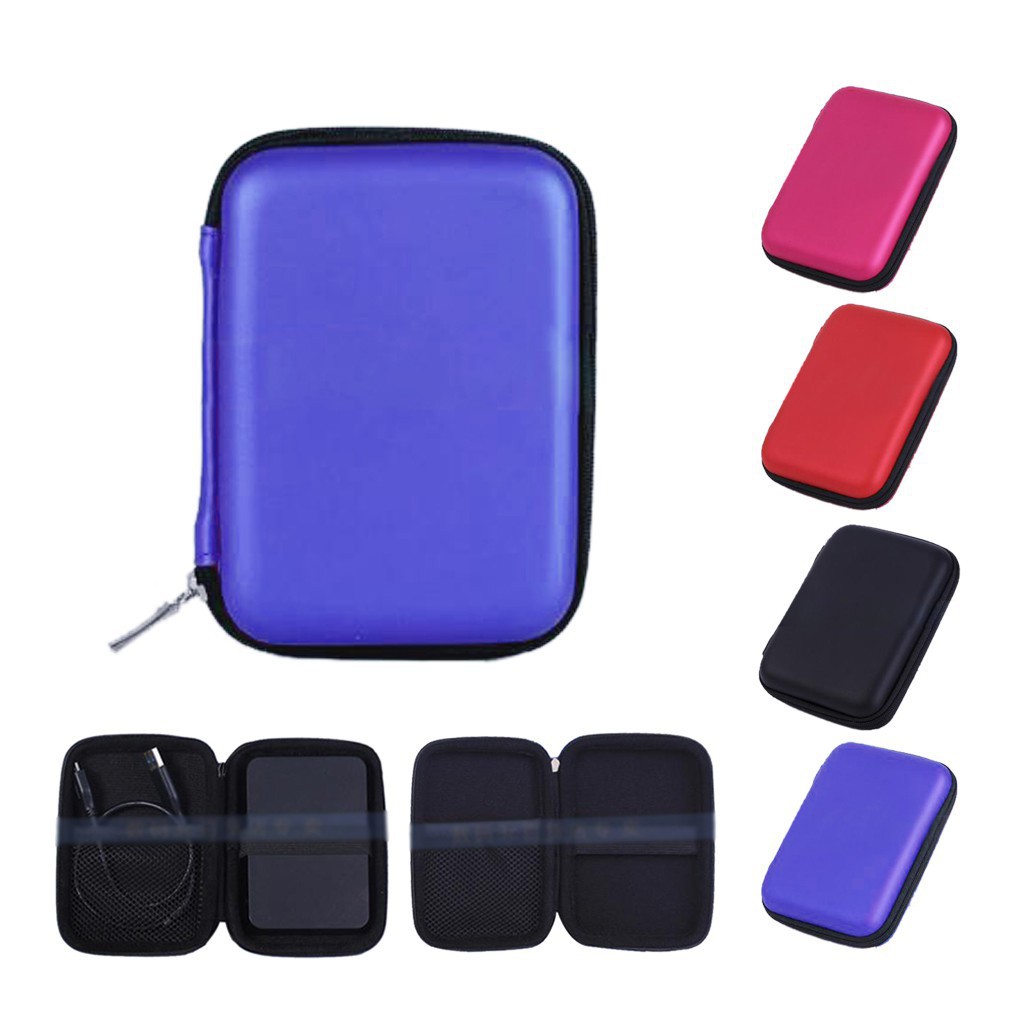 Hộp da PU dây khóa kéo đựng Sd Tf Usb chống sốc