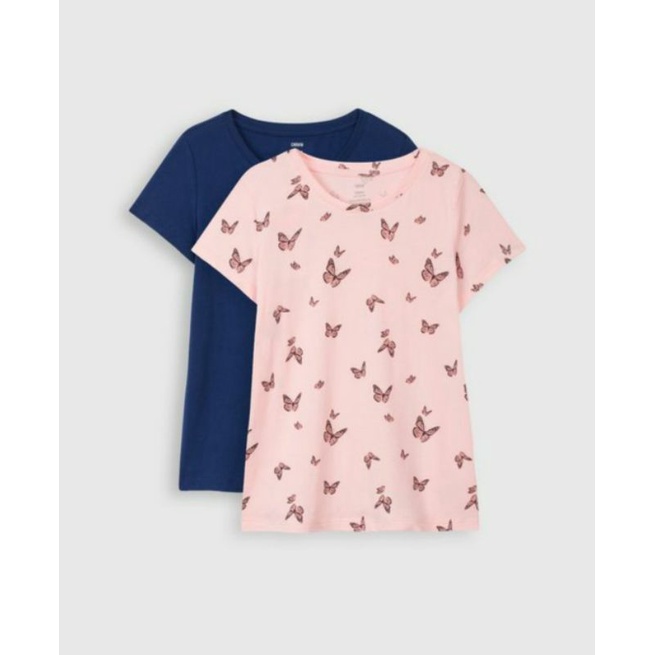 Set 2 áo phông cộc tay bé gái Canifa