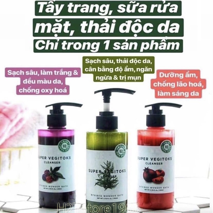 SỮA RỬA MẶT RAU CỦ QUẢ THẢI ĐỘC WONDER BATH SUPER VEGITOKS CLEASING [HÀN QUỐC]