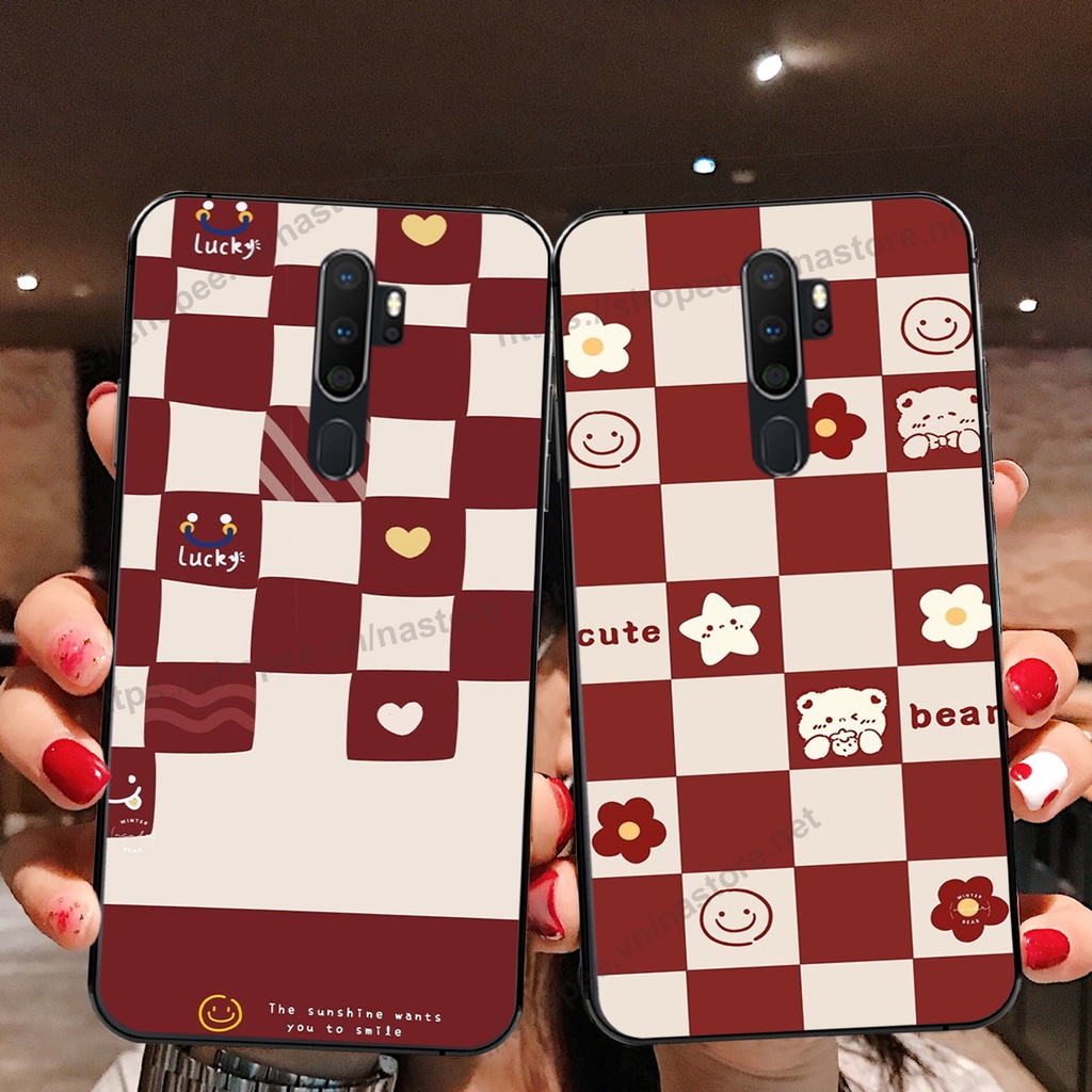 Ốp lưng Oppo A5 2020 / A9 2020 trái tim hình gấu cute cá tính, giá rẻ, cực bền