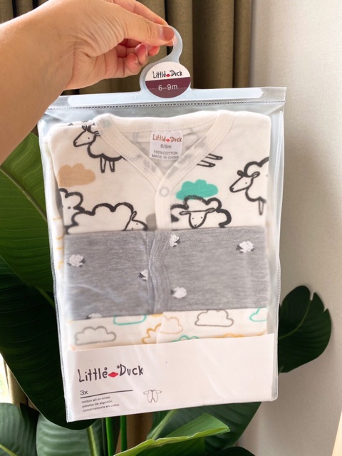 Body cotton sleepsuit liền tất Little Duck (nhiều mẫu)