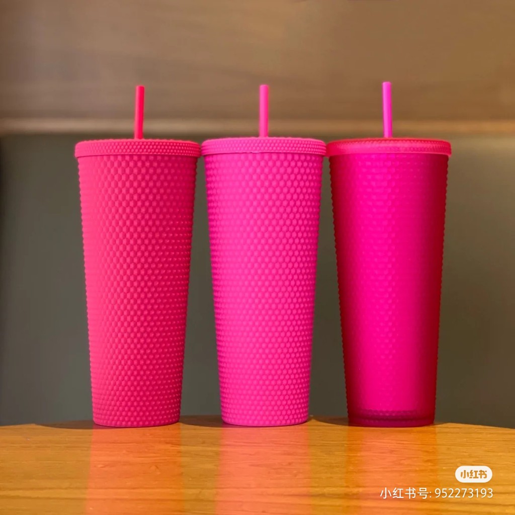 Cốc nhựa uống nước Starbucks có nắp đậy dung tích 710ml / 24 oz