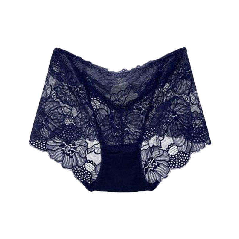 AOFEIQIKE Set 3 quần lót ren hoa lưng cao thiết kế quyến rũ size L-XXL