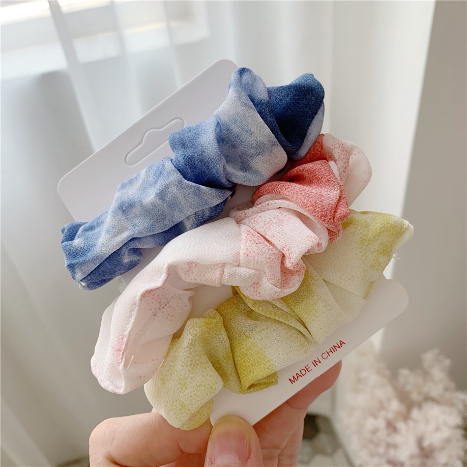 [Mã SKAMCLU8 giảm 10% cho đơn từ 100K] Set 3 dây cột tóc vải Scrunchies HOT TREND