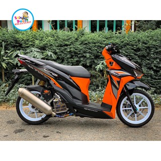 [SHIN DECAL] Tem xe vario 150 đen cam