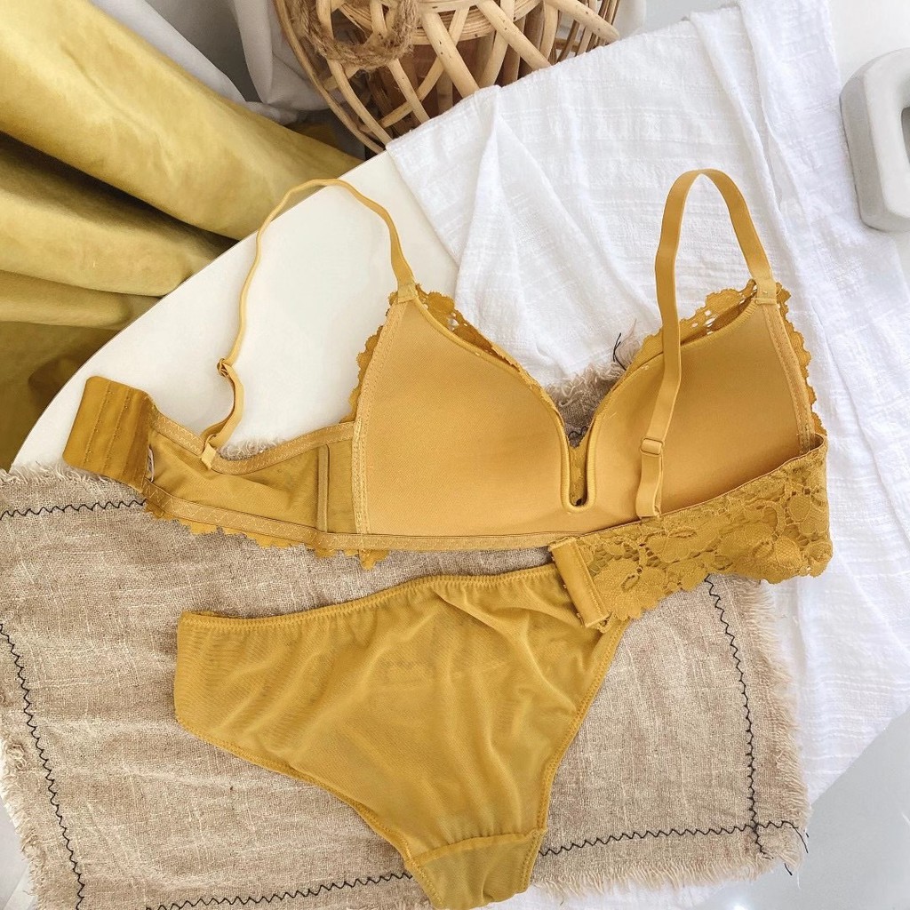 Bộ quần áo lót không gọng, ren xuất nhật