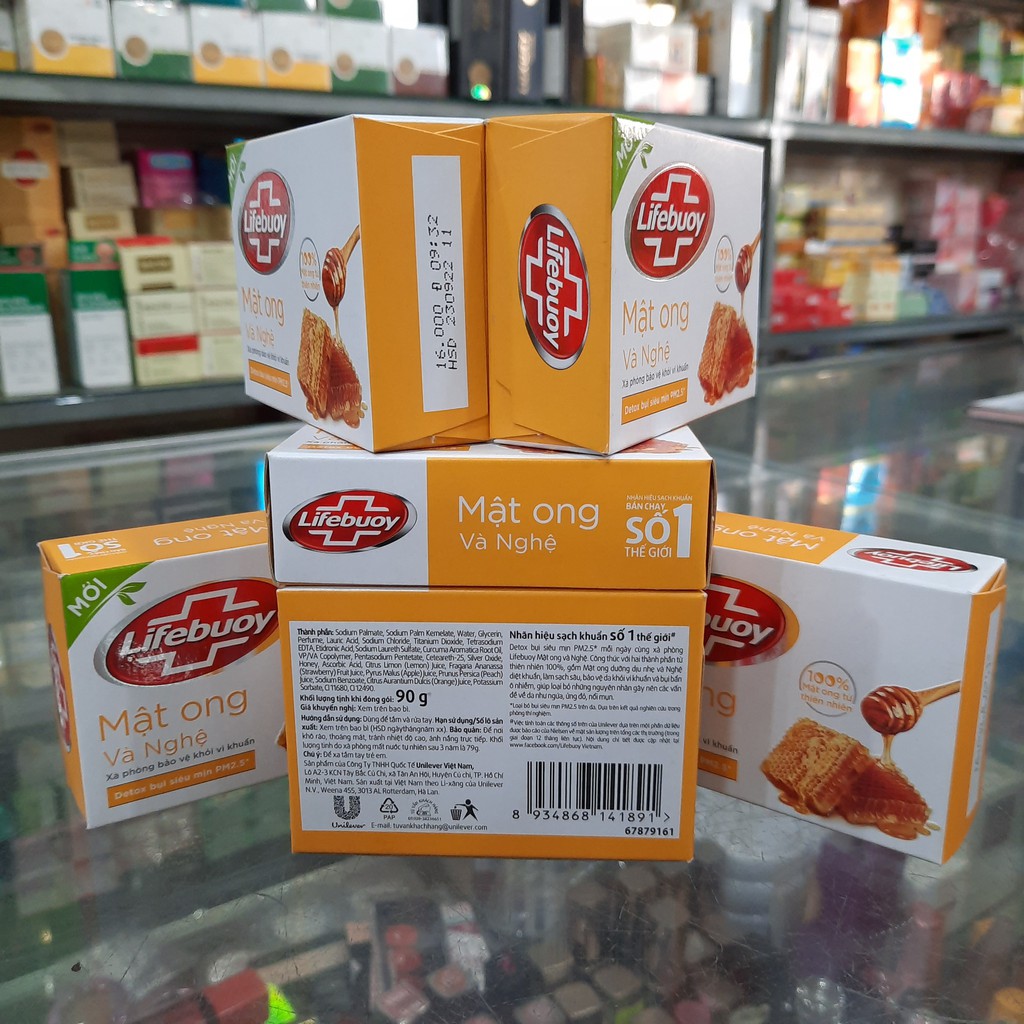 Xà phòng bảo vệ khỏi vi khuẩn Lifebuoy mật ong và nghệ 90g