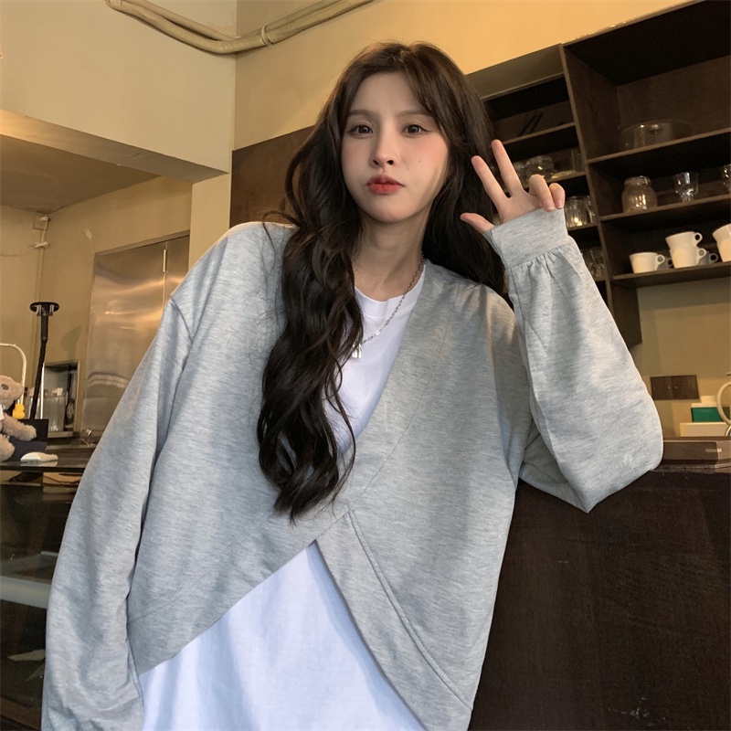 Áo sweatshirt phong cách Hàn Quốc thời trang mùa thu độc đáo dành cho nữ