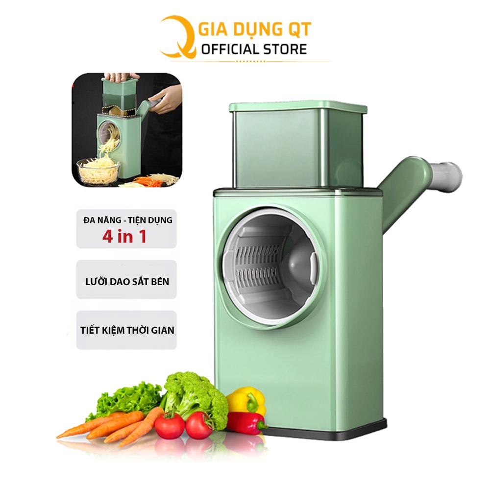 [Freeship] Dụng Cụ Thái Rau Củ Quả Đa Năng 4 in 1 Máy. Cắt Máy Bào Củ Qủa Đa Năng Nhỏ Gọn Tiện Lợi - BẨO HÀNH 1 ĐỔI 1