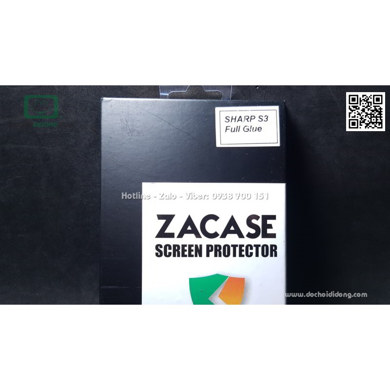 Miếng dán cường lực full màn hình Sharp Aquos S3 Zacase full keo