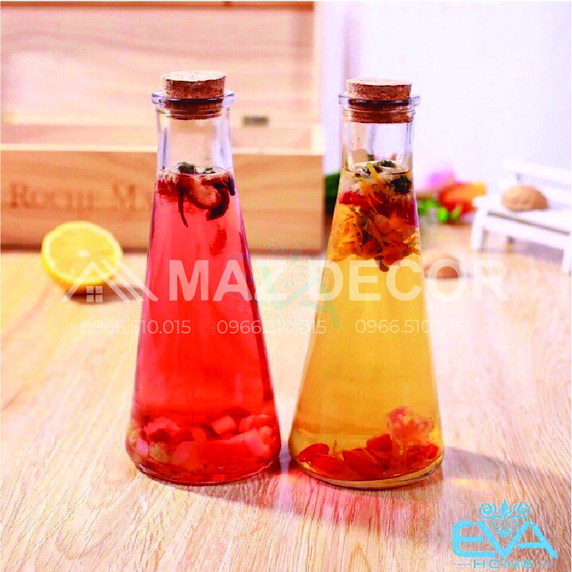 [Sỉ] Chai lọ thủy tinh tam giác sinh tố 315ML đẹp giá rẻ
