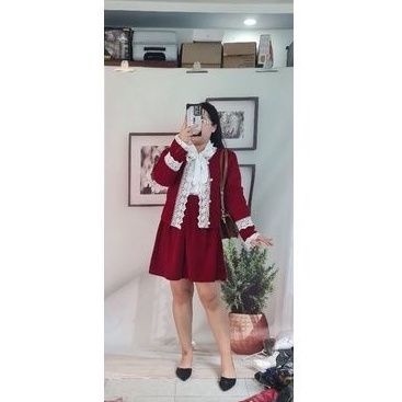 (60-90KG) BIGSIZE Hàng thiết kế SET TIỂU THƯ ĐỎ Set 3 món MÃ S409