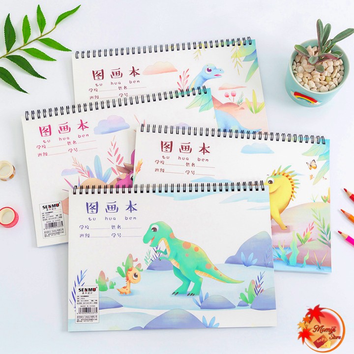 Sổ Vẽ Ký Hoạ Gáy Lò Xo Cao Cấp A4 Sketchbook Gáy trên