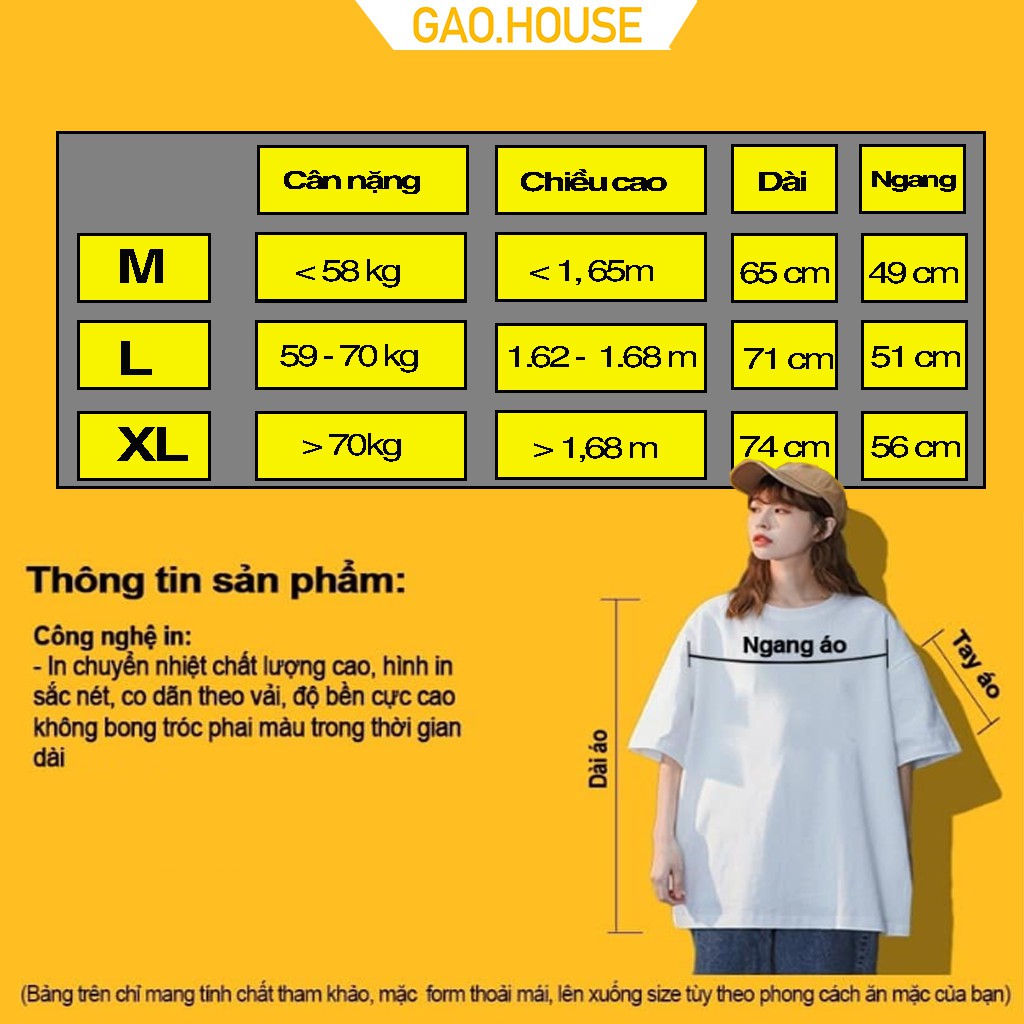 Áo thun nam nữ RELISTIC oversize Gạo House phong cách unisex form rộng in hình chất 100% cotton V197