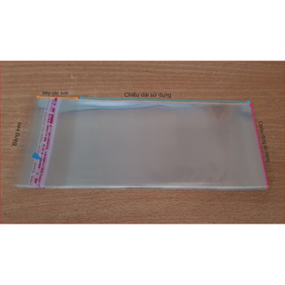 1kg Túi bóng kính siêu trong có dính mép ( đựng quần áo, phụ kiện, bảo quản sản phẩm)