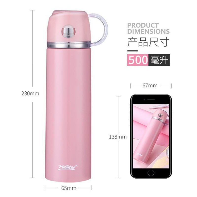 Một Cốc Sử Dụng KépBình Nước Giữ Nhiệt Bằng Thép Không Gỉ 500ml 304 S Chất Lượng Cao