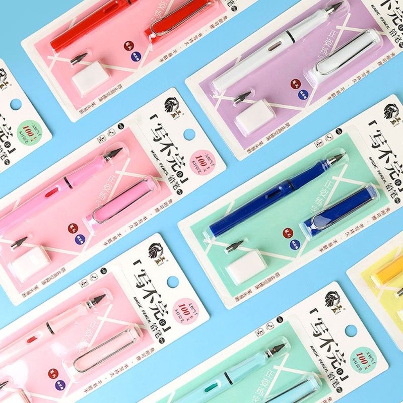 Bộ Bút Chì Không Mực Có Thể Tháo Rời Kèm Gôm Tẩy Tiện Dụng