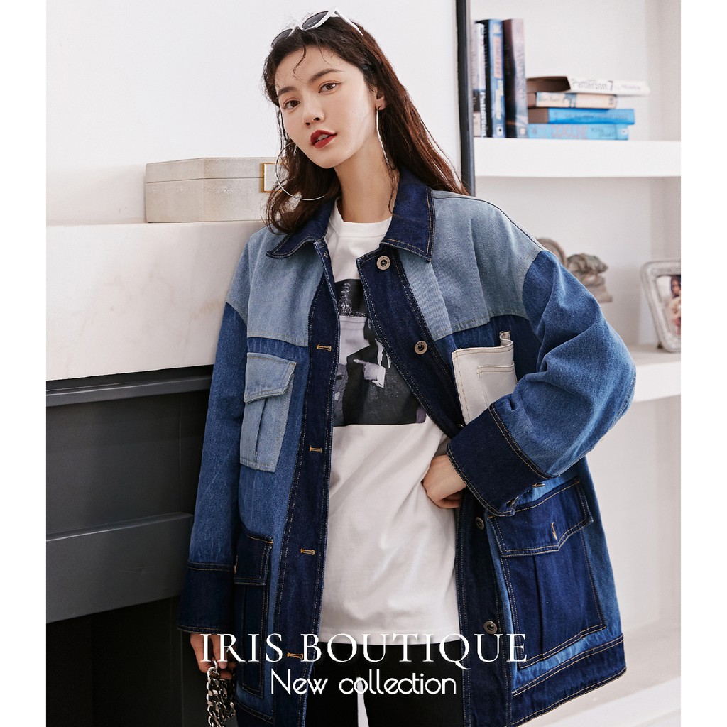 Iris Boutique Blue combo Áo blazer nắp túi Thailand | BigBuy360 - bigbuy360.vn
