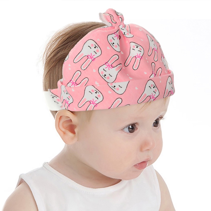 Mũ Cotton In Họa Tiết Xinh Xắn Thời Trang Xuân Hè Cho Bé 0-1 Tuổi