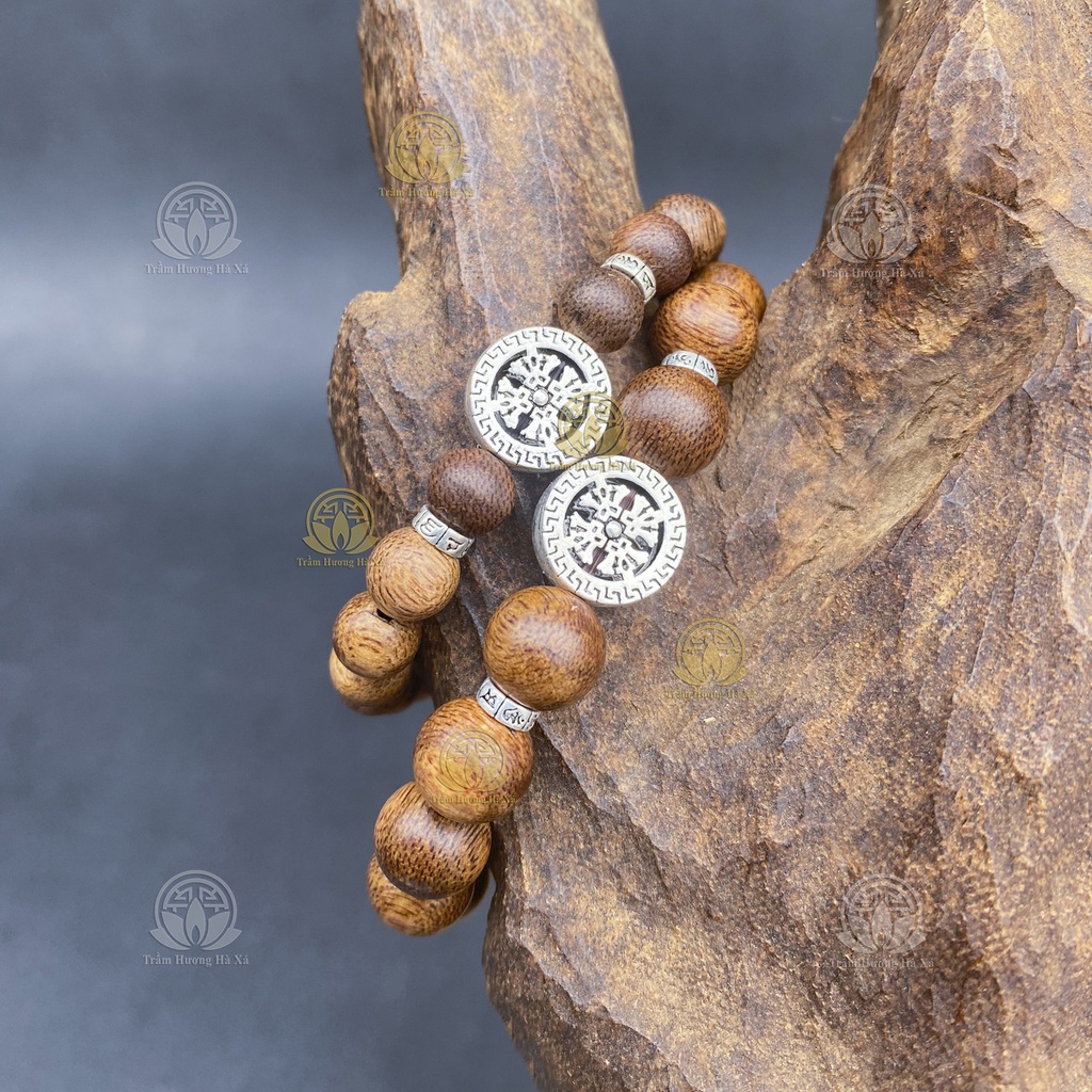 Vòng tay bánh xe luân hồi trầm hương HÀ XÁ bình an, may mắn và tài lộc