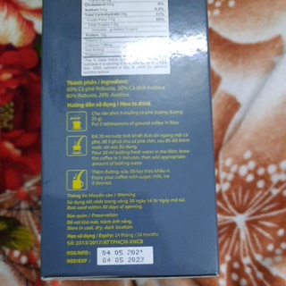 [giá dùng thử ]Cà phê rang xay K morning 227gr.