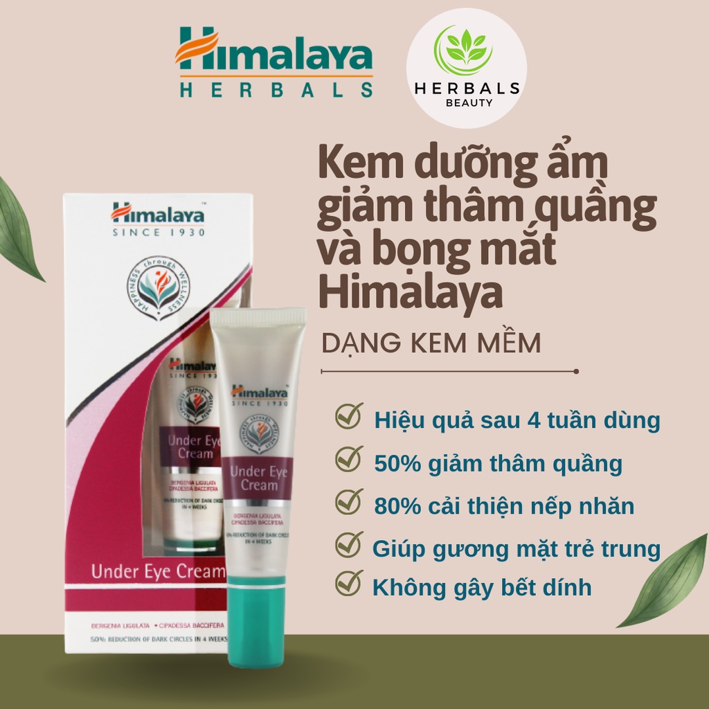 Himalaya under eye cream Kem dưỡng chống nhăn, giảm quầng thâm mắt 15g