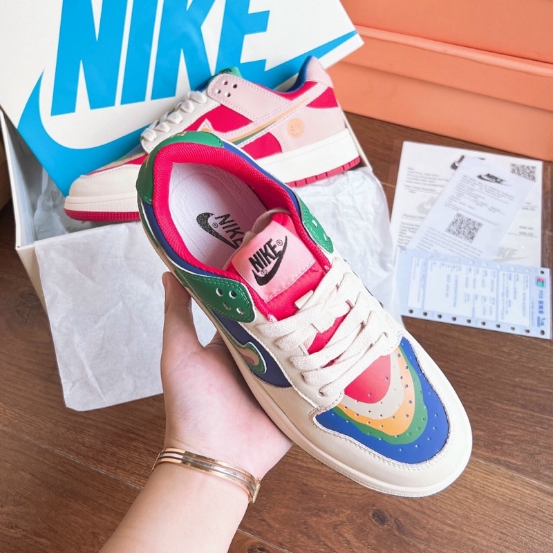 Giày thể thao sneaker Jd 7 màu, JD cầu vòng nữ bản cao cấp ảnh thật shop tự chụp