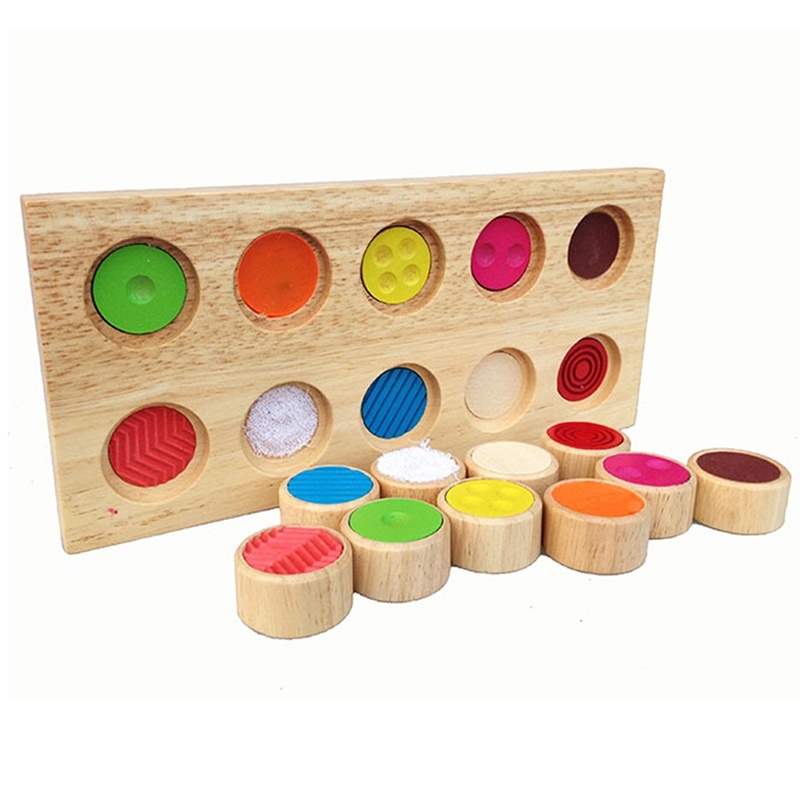 Multicolor Memory Children's Puzzle Wood Toys Baby Color Early Education Teaching Aids