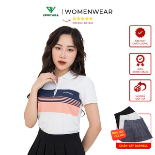 Áo thun có cổ polo nữ DARNELL dáng ôm tay ngắn chất cotton thấm hút mồ hôi mềm mịn bền đẹp DN1700