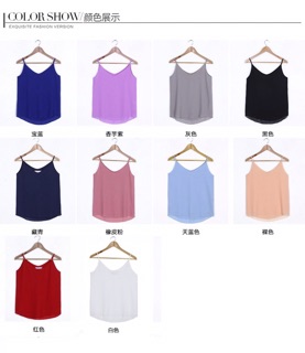Áo 2 dây voan lụa